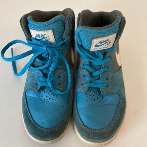 Kids Nike SB High Tops Turquoise Size 13.5 - Picture 6 of 8